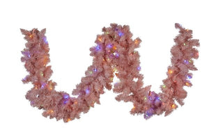 Pink Pine Garland LED