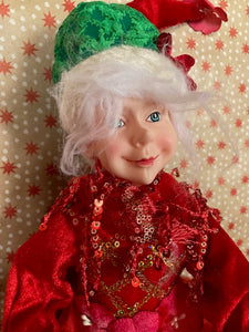 Red Elf Doll