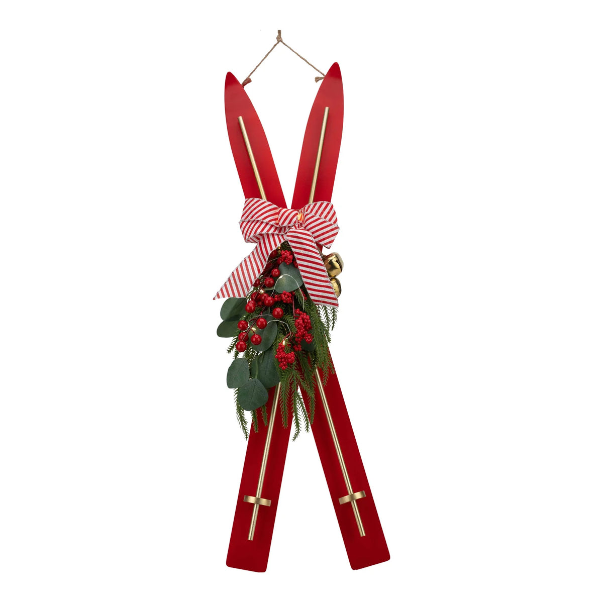 Floral Red Skis