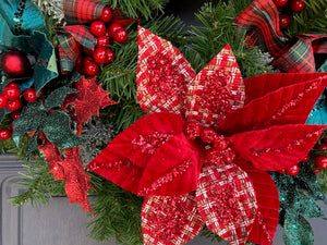 Green and Red Christmas Wreath