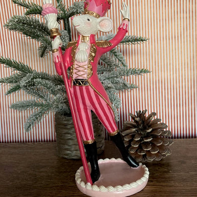 Pink Ringmaster Mouse Ornament