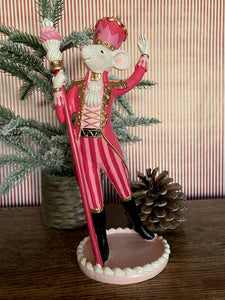 Pink Ringmaster Mouse Ornament