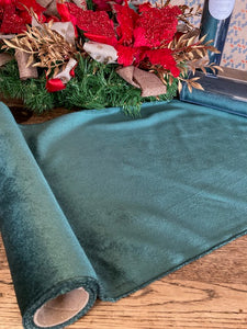 Green Velvet Table Runner