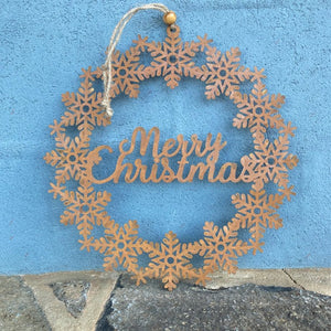 Rusty Snowflake Wreath