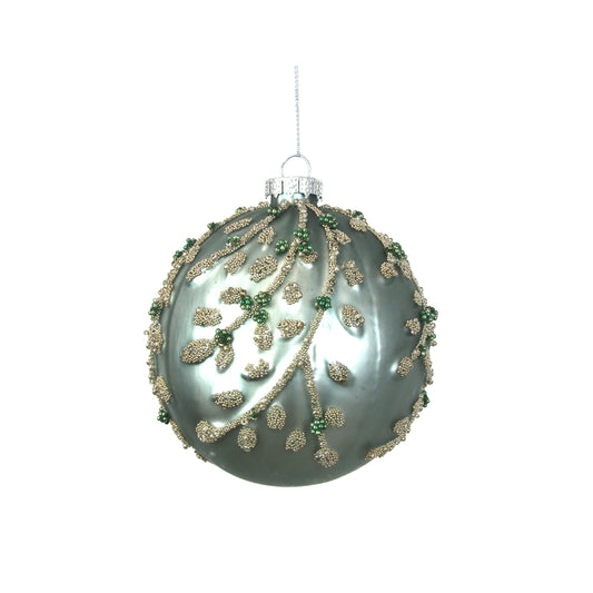 Silvery Green Glass Ball