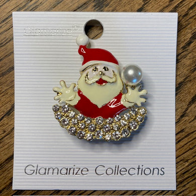 Santa Christmas Brooch