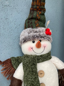 Snowman Checked Hat