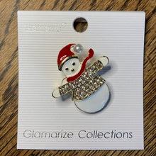 Load image into Gallery viewer, Snowman Brooch