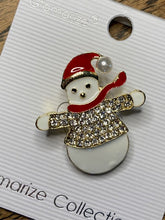 Load image into Gallery viewer, Snowman Brooch