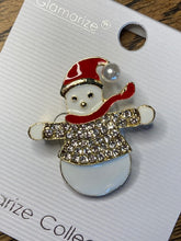 Load image into Gallery viewer, Snowman Brooch