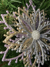 Load image into Gallery viewer, Mauve Glitter Snowflake