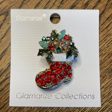 Load image into Gallery viewer, Stocking Christmas Brooch