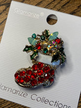 Load image into Gallery viewer, Stocking Christmas Brooch