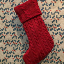 Load image into Gallery viewer, Red Knit Stocking