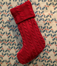 Load image into Gallery viewer, Red Knit Stocking