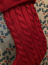 Load image into Gallery viewer, Red Knit Stocking