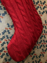 Load image into Gallery viewer, Red Knit Stocking