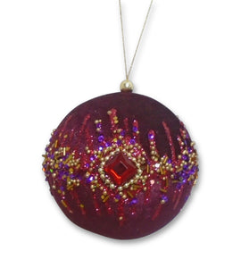 Burgundy Velvet Ball Jewels