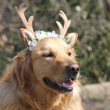 Load image into Gallery viewer, Dog Reindeer Headband