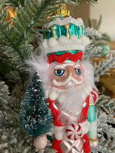 Load image into Gallery viewer, Glass Nutcracker Tree Decoration