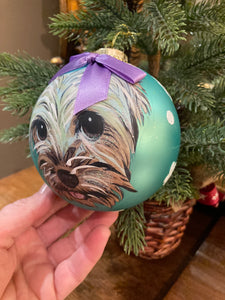 Turquoise Dog Decoration