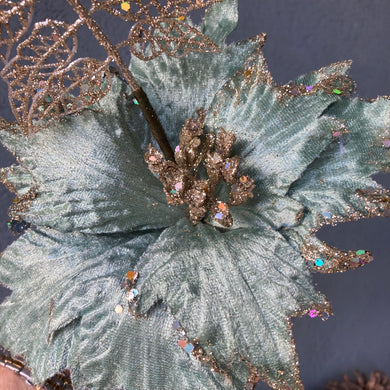 Soft Green Poinsettia with Leaf