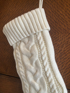 Knitted White Stocking