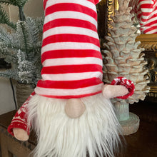 Load image into Gallery viewer, Striped Hat Gnome with a White Beard