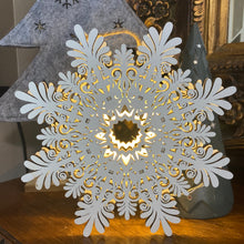 Load image into Gallery viewer, Wooden Snowflake LED