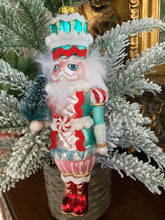 Load image into Gallery viewer, Glass Nutcracker Tree Decoration