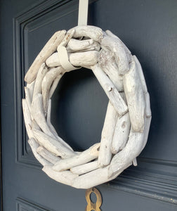 White Driftwood Candle Ring