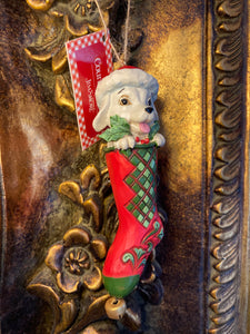 Dog in Stocking Decoration