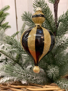 Gold Black Striped Decoration