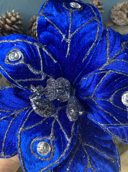 Blue Diamantés Poinsettia