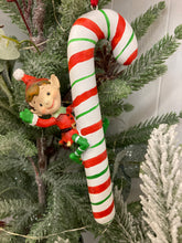 Load image into Gallery viewer, Candy Cane with Waving Elf