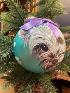 Turquoise Dog Decoration