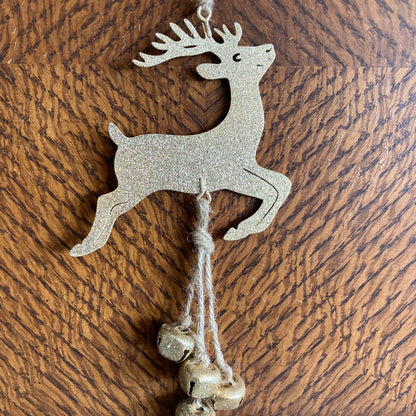 Gold Reindeer Bells