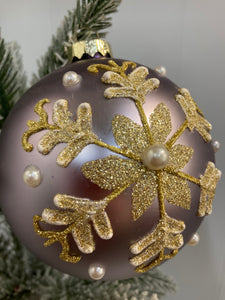 Snowflake Mauve Bauble