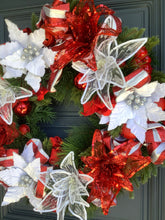 Load image into Gallery viewer, Red and White Wreath