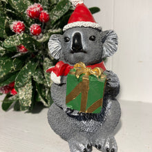 Load image into Gallery viewer, Koala Ornament Holding a Present