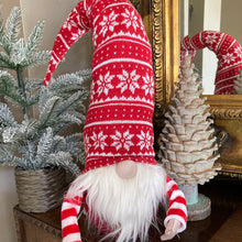 Load image into Gallery viewer, Gnome Red Snowy Hat