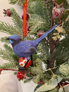 Blue Wren Tree Decoration