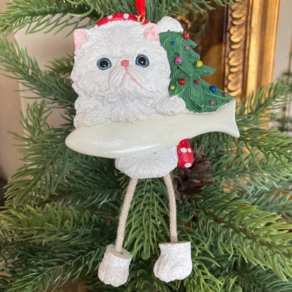 White Cat Tree Deco