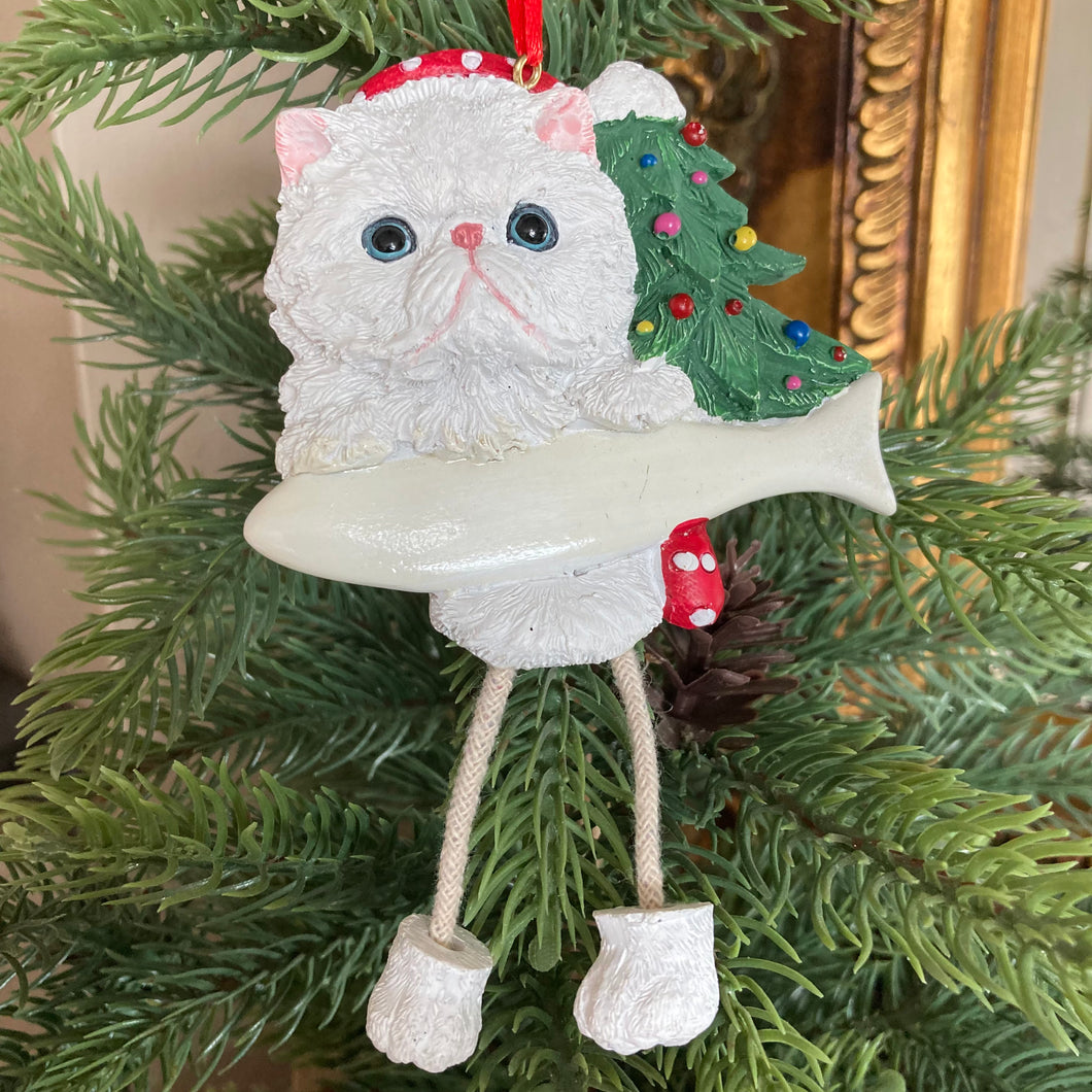 White Cat Tree Decoration