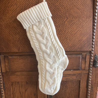 Knitted White Stocking