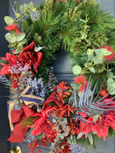 Red and Blue Australian Wreath