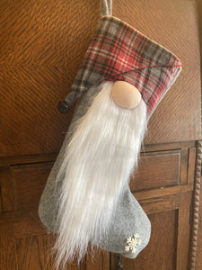 Gnome Tartan Stocking