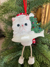 Load image into Gallery viewer, White Cat Tree Decoration