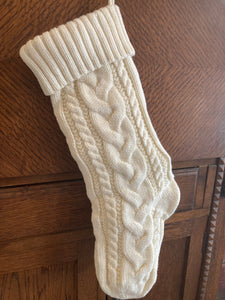 Knitted White Stocking