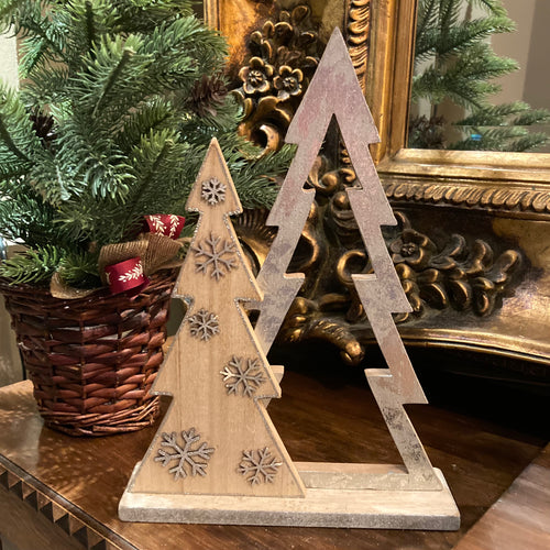 Wooden Tree Snowflakes